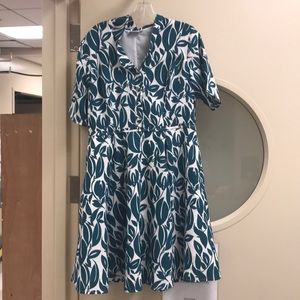 Eshakti leaf patterned dress